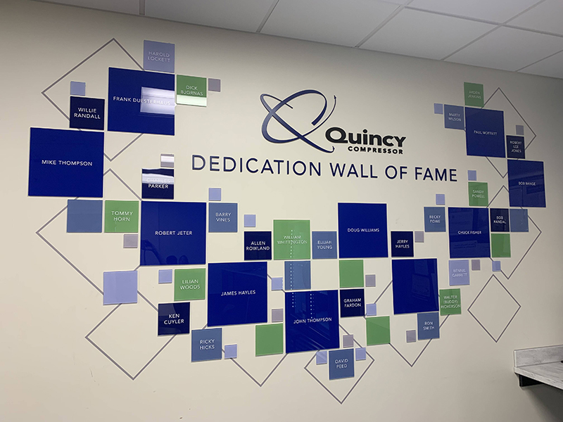 Quincy Compressor wall of fame